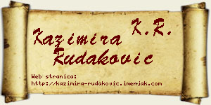 Kazimira Rudaković vizit kartica